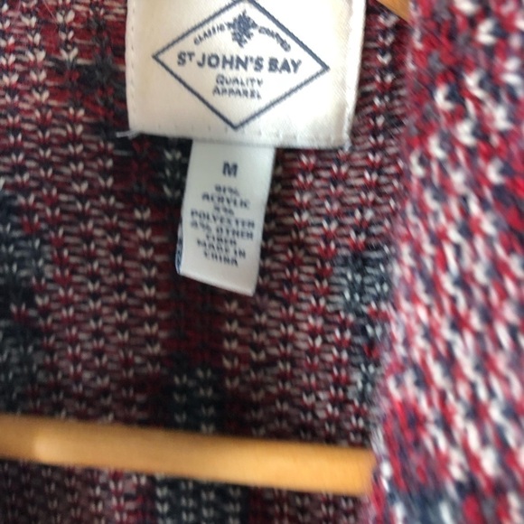 St John's Bay Sweater Cardigan Women M Open Casual Cabin Southwest Cozy Western - Picture 7 of 10
